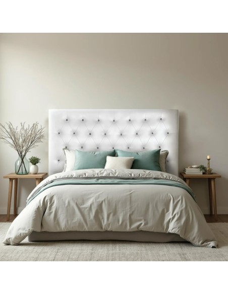 Cabecero de polipiel Nueva York botón cristal